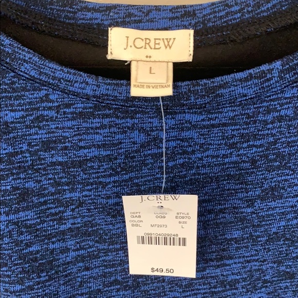 NWT Long Sleeved J. Crew Top in Heathered Blue - Picture 3 of 5